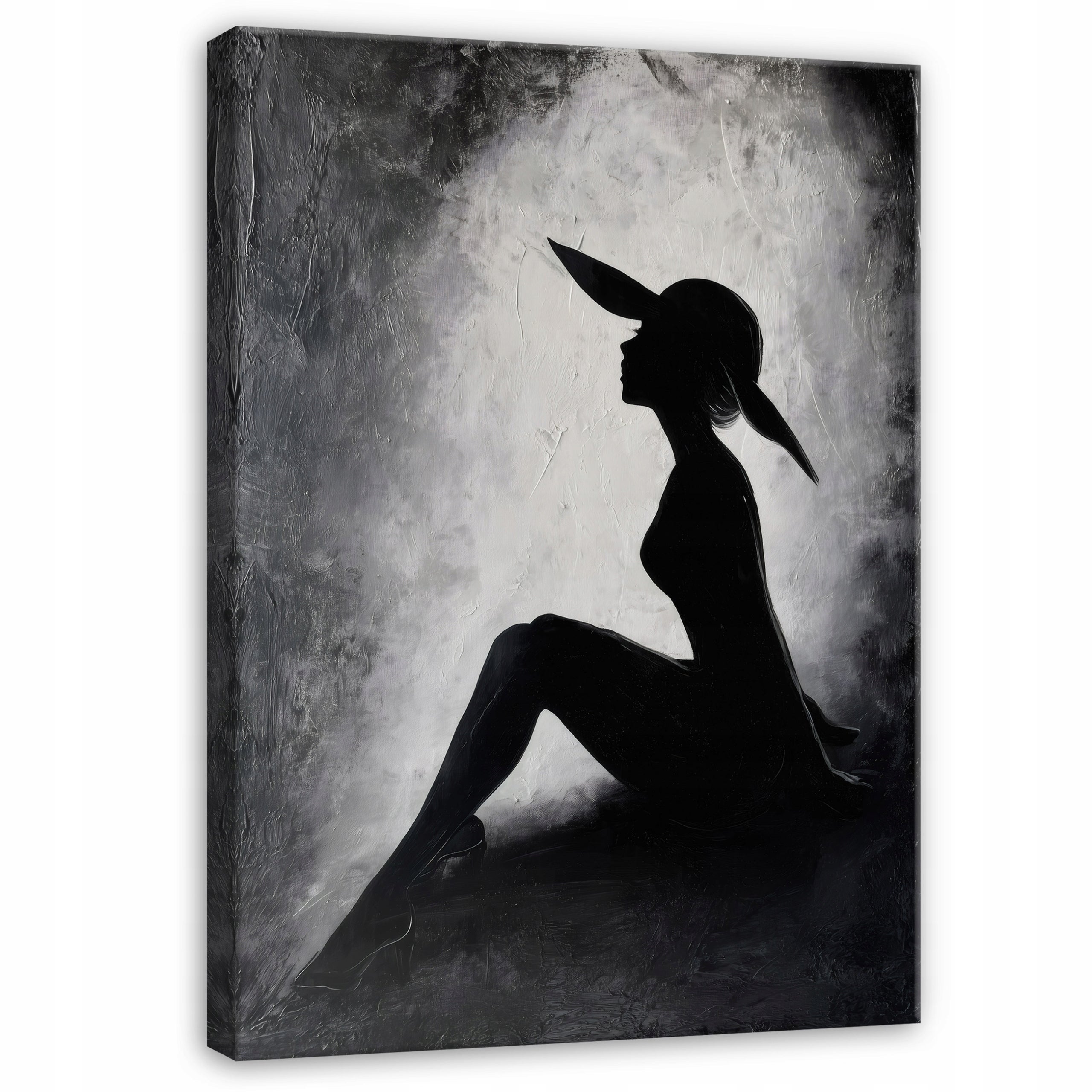 Tablou Canvas femeie negru Tablou decorativ Living Bucatarie Tablouri de perete 80x120 cm