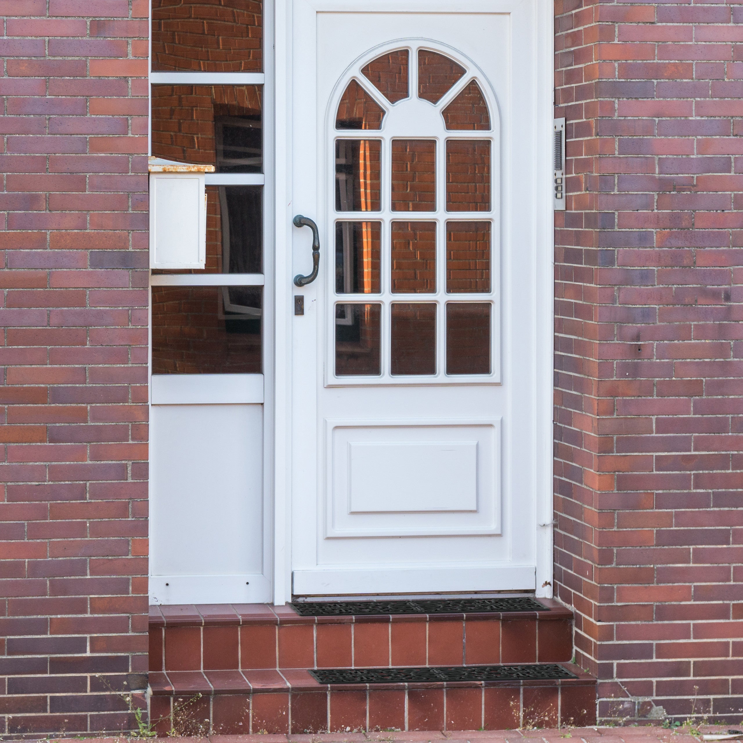 Relaxdays Paillasson de marche caoutchouc, tapis porte entrée, extérieur, intérieur, ornement, antidérapant, 75x25, noir - 5