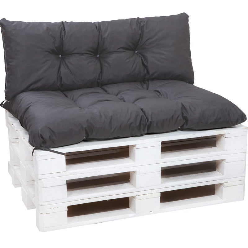 Poduszka ogrodowa na paletę 120x50x40cm poduszka na meble ogrodowe antracyt, poduszka na balkon taras, poducha ogrodowa na meble z palet