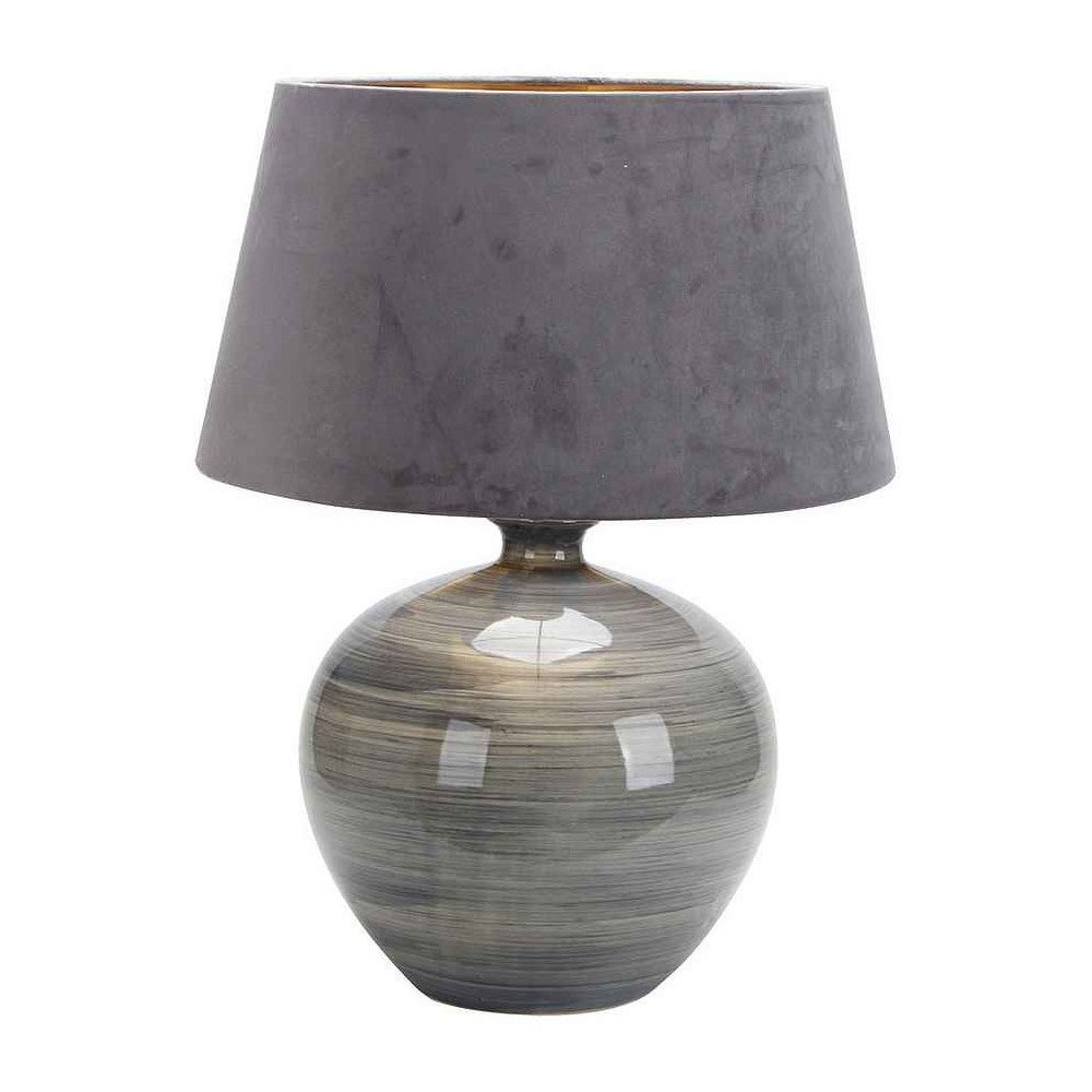 Bureau avec écran velours gris modèle BETTA Gris Luminosité 58 cm FABRILAMP - 4