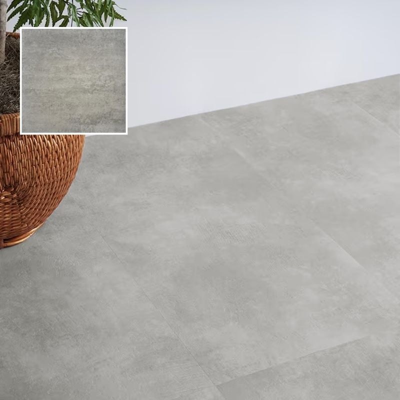 Suelo vinílico pvc adhesivo (caja 5m²) piedra gris espacio mate (formato cuadrado)