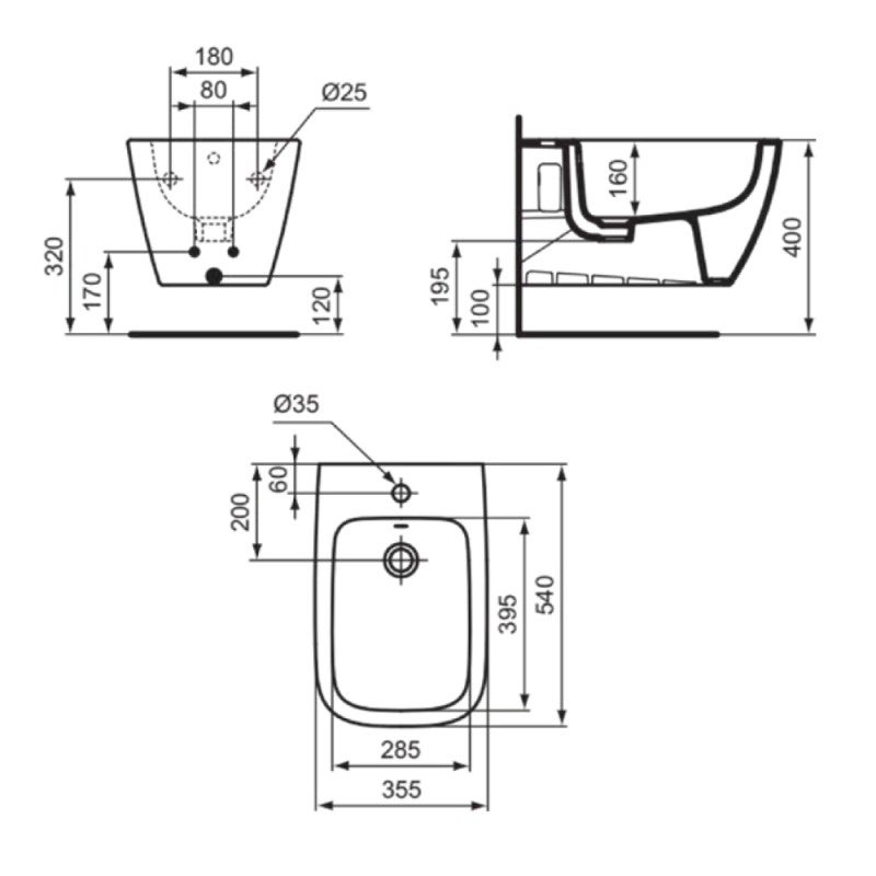 Bidé suspendido IDEAL STANDARD i.Life B - 4