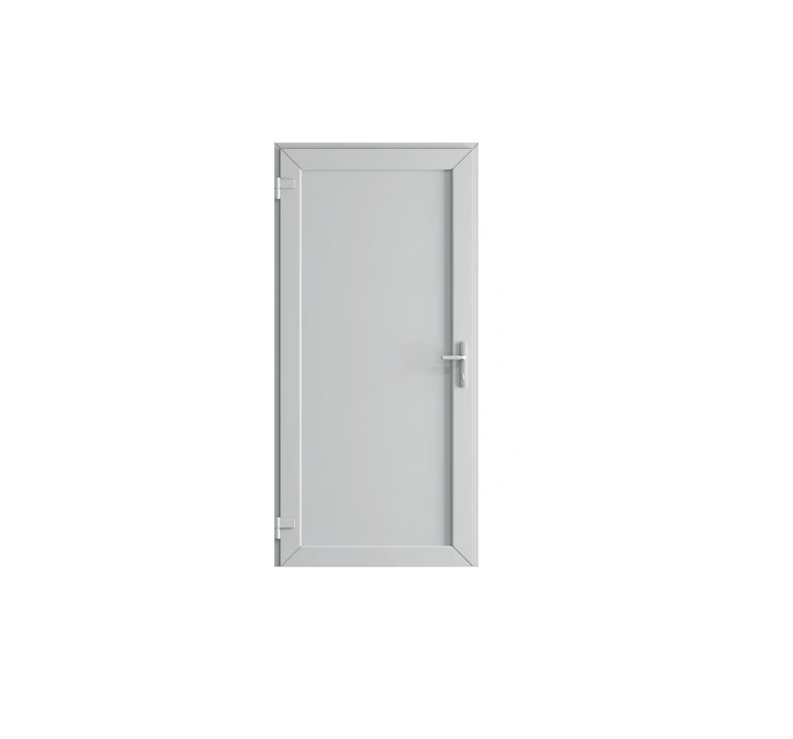 DRZWI TECHNICZNE ZEWNĘTRZNE PVC 100X205 cm BIAŁE LEWE