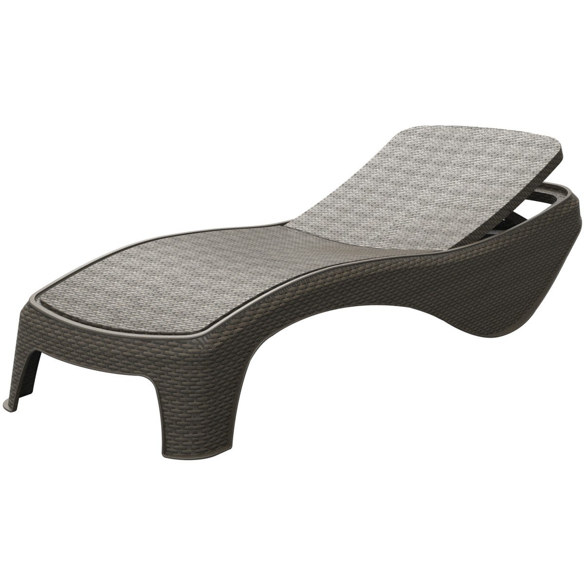 Bain de soleil Atlantic KETER Résine Effet Rotin Gris anthracite Chaise longue dossier 5 positions - 2