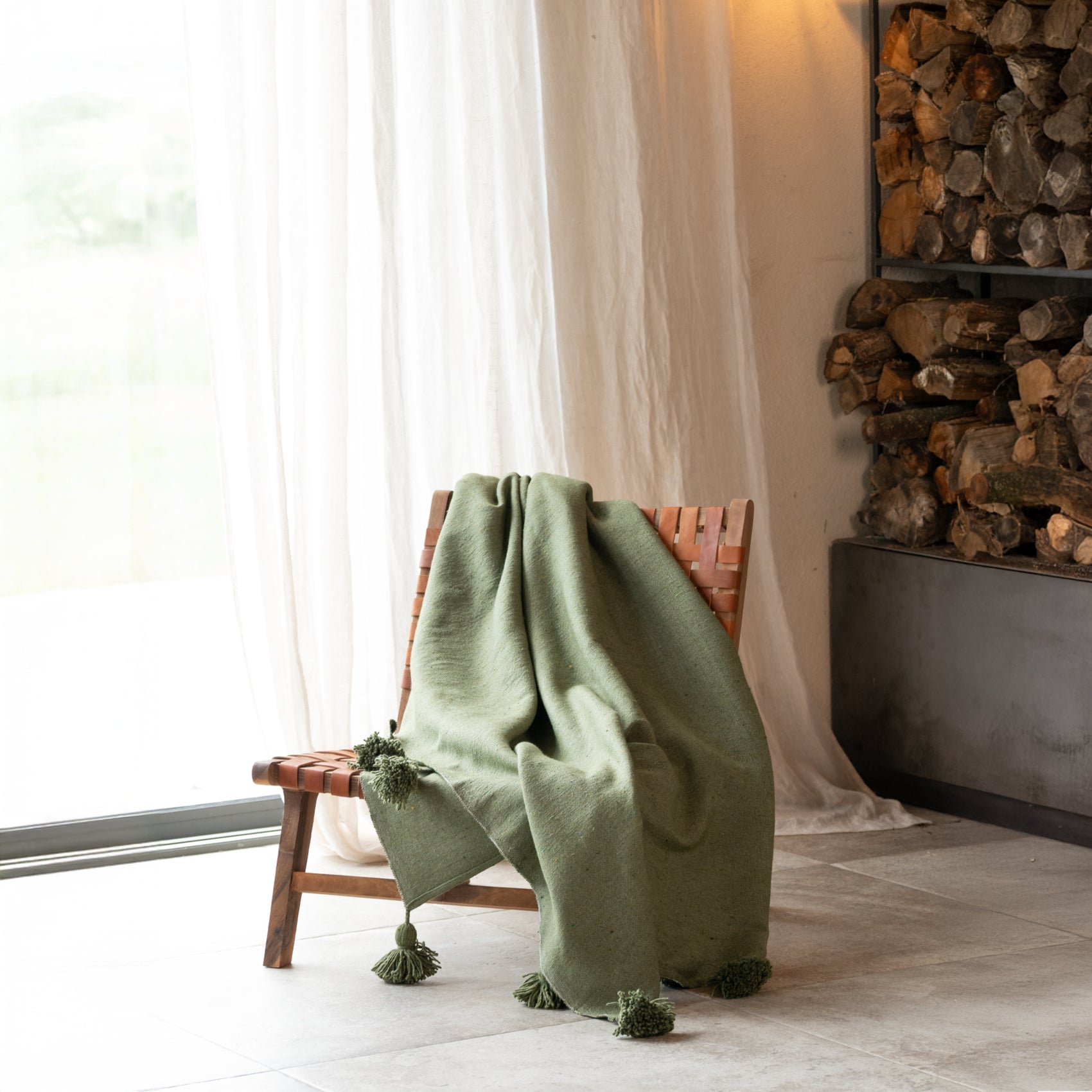 Plaid Pure Laine Écossais Hetton Vert Foncé