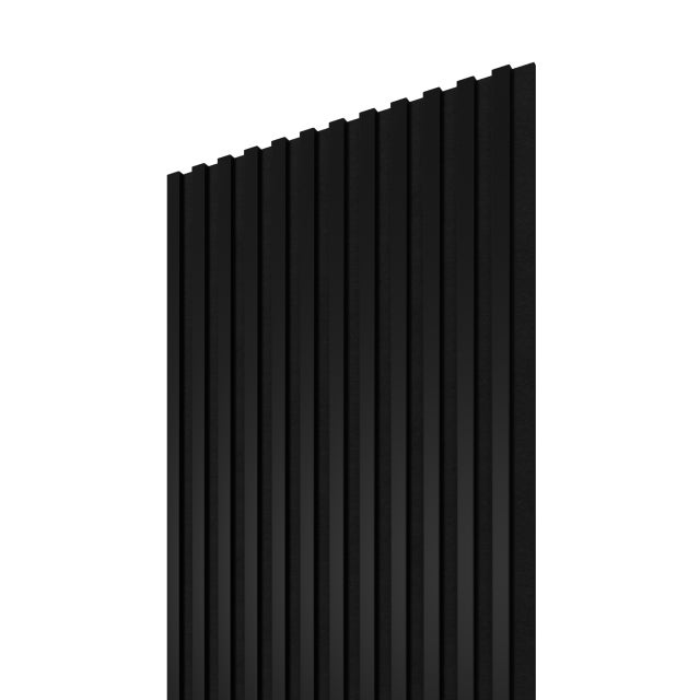 Panneau Tasseau Acoustique effet tasseau bois en feutre 1200mm x 605mm noir sur noir Linea Proline Stegu