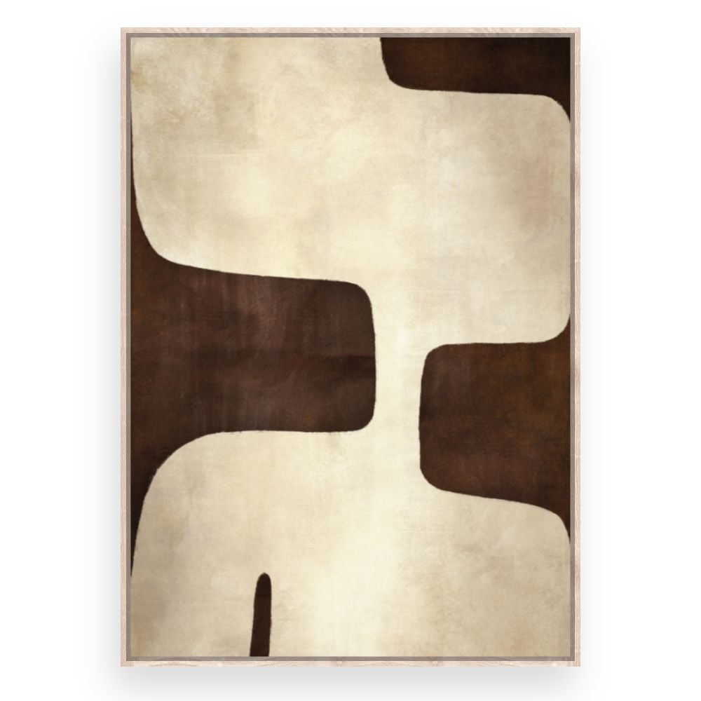 Toile encadrée Formes abstraites / 50x70cm / Cadre Effet naturel / Fabriqué en France / Déco murale / DADA ART - 3