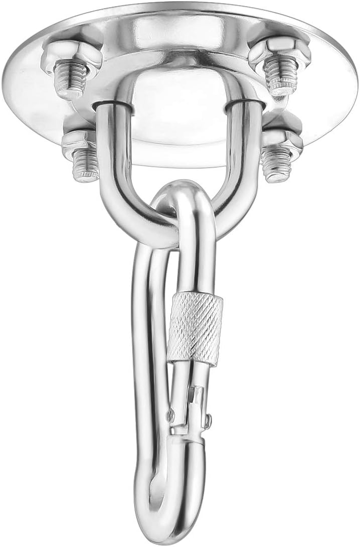 Purovi Support Losange Mur Et Plafond Acier Inoxydable - Jusqu'à 100kg Pour Sac De Frappe, Hamac, Sling Training