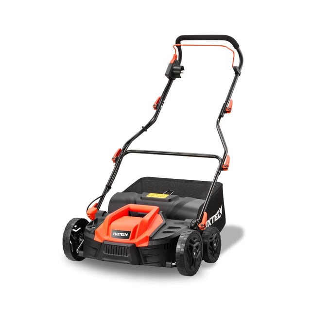 FUXTEC FX-EV360 Arieggiatore scarificatore Elettrico - 1500W, Larghezza 36 cm, 5 Livelli di Regolazione Profondità, Cesto Raccoglier