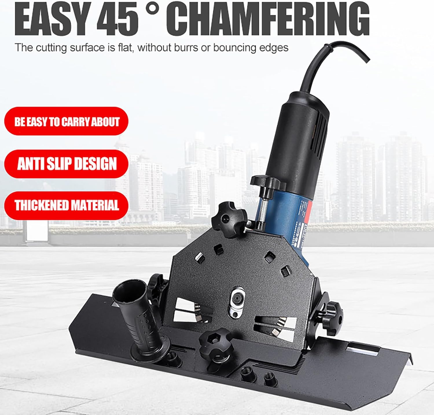 Curseur 45° coupe-carreaux, machine à chanfreiner de carrelage, coupe-carrelage à 45 ° pour meuleuse d'angle 115/125 mm, pour une coupe efficace - 4