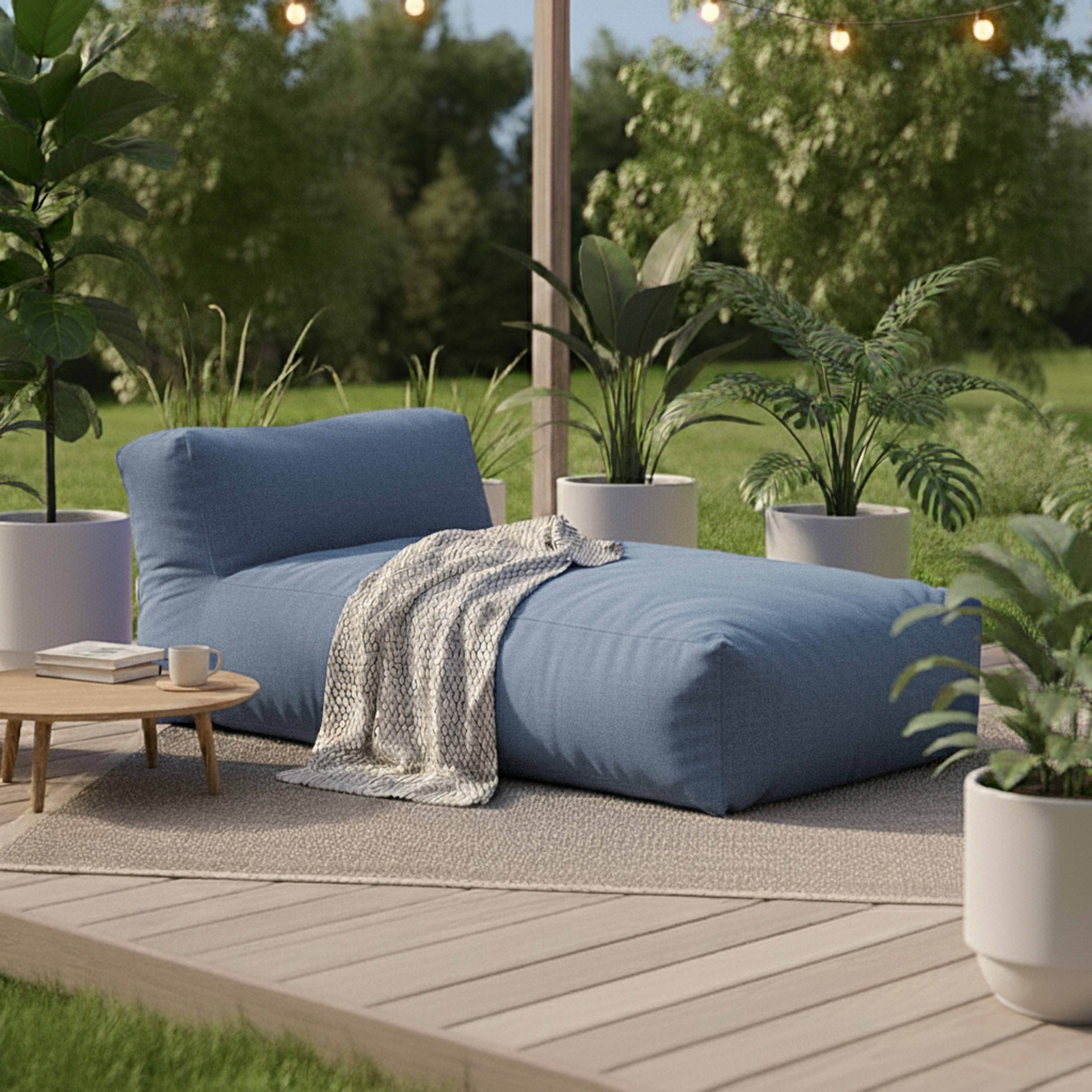 Oviala  Chaise Longue Para Muebles De Jardín Modulares En Pacífico, Mixi Azul , Leroy Merlin