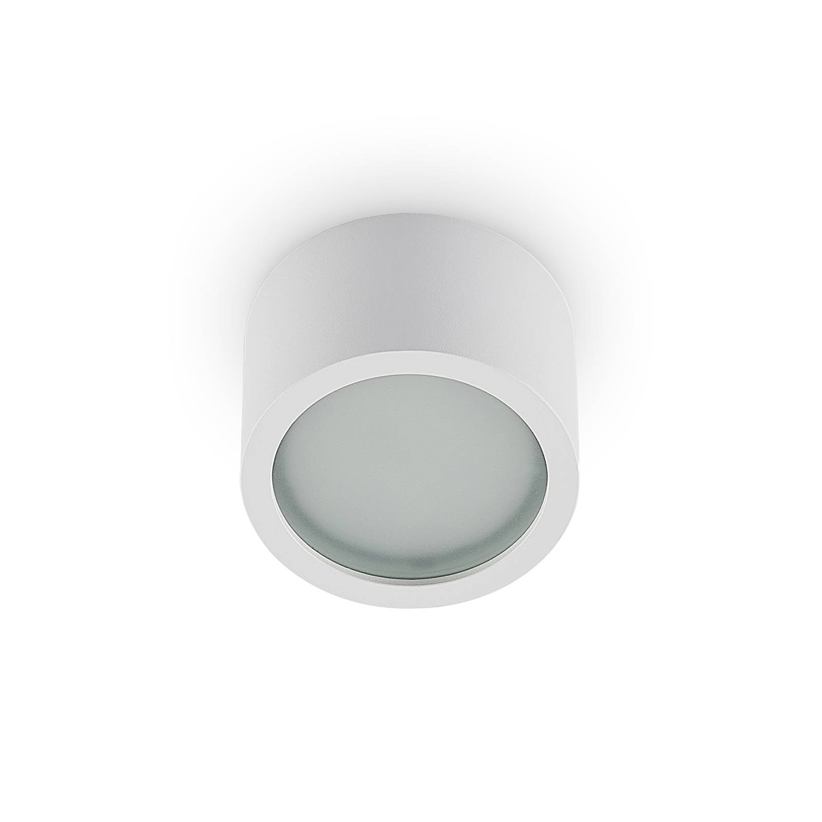 INEL Plafoniera Rotonda Con Attacco GX53 E Lampada LED Inclusa, 90mm, 6.5W 550lm, Bianca, 3 Livelli Di Luminosità (senza Dimmer)
