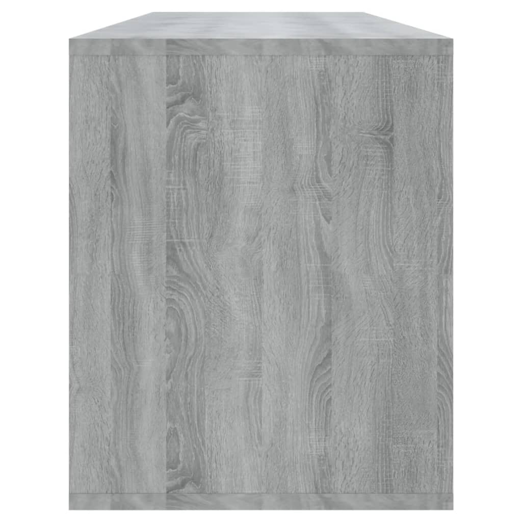 Móvel de TV | Armário de TV 130x35x50 cm aglomerado cor sonoma cinzento CFW74024 - 7