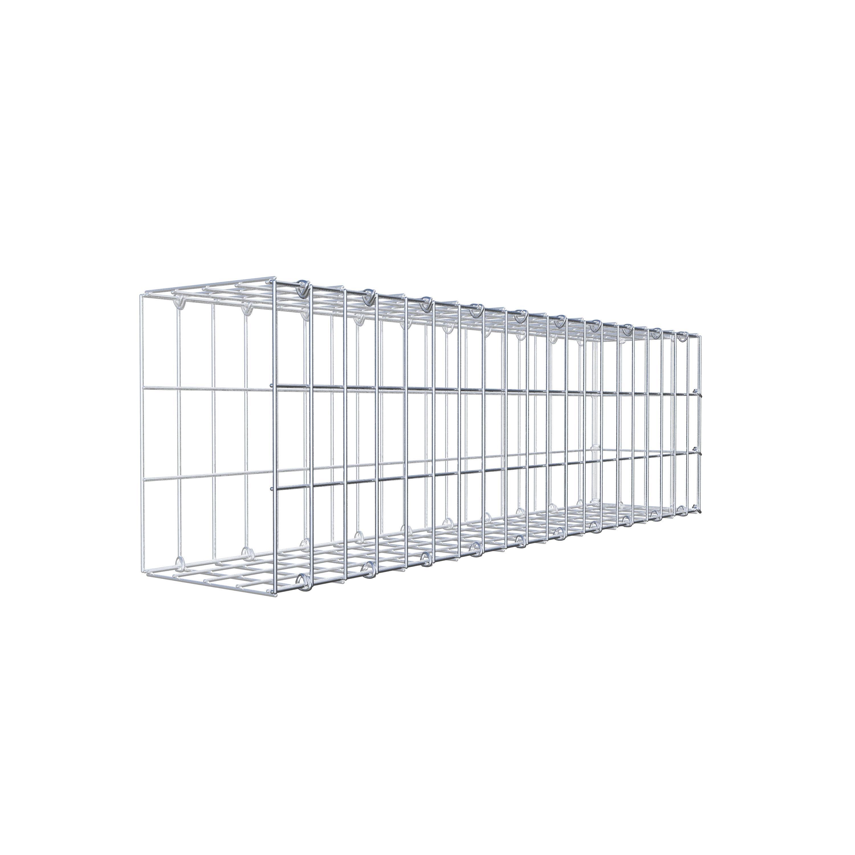 Gavión para alargar en acero galvanizado 100x30x20cm (LxAxP), malla 5 x 10cm, Anillo en C, sin rejilla frontal - 6