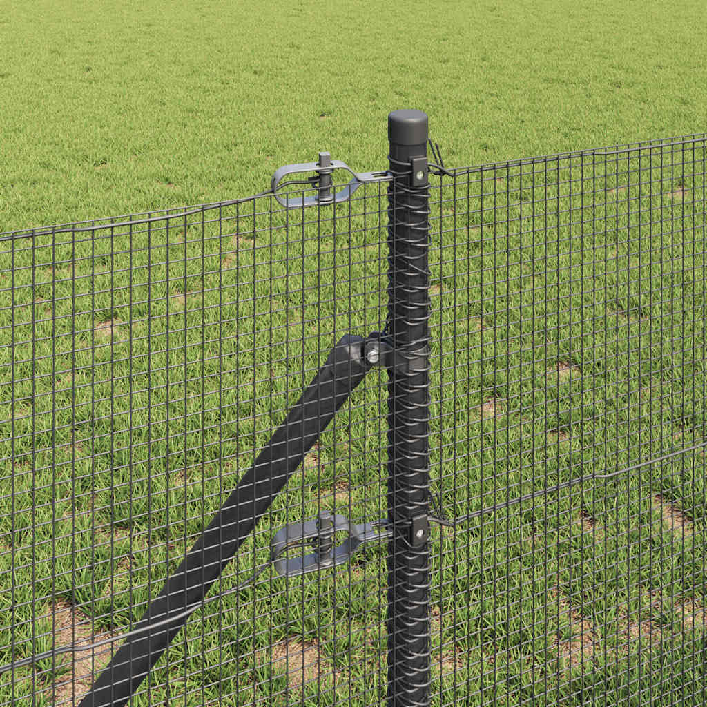 Clôture en acier gris avec poteaux 0,8 x 10 m - COMFORTXL - 4