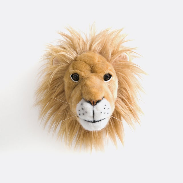 Décoration murale enfant tête de lion, Hayi - Beige - taille unique