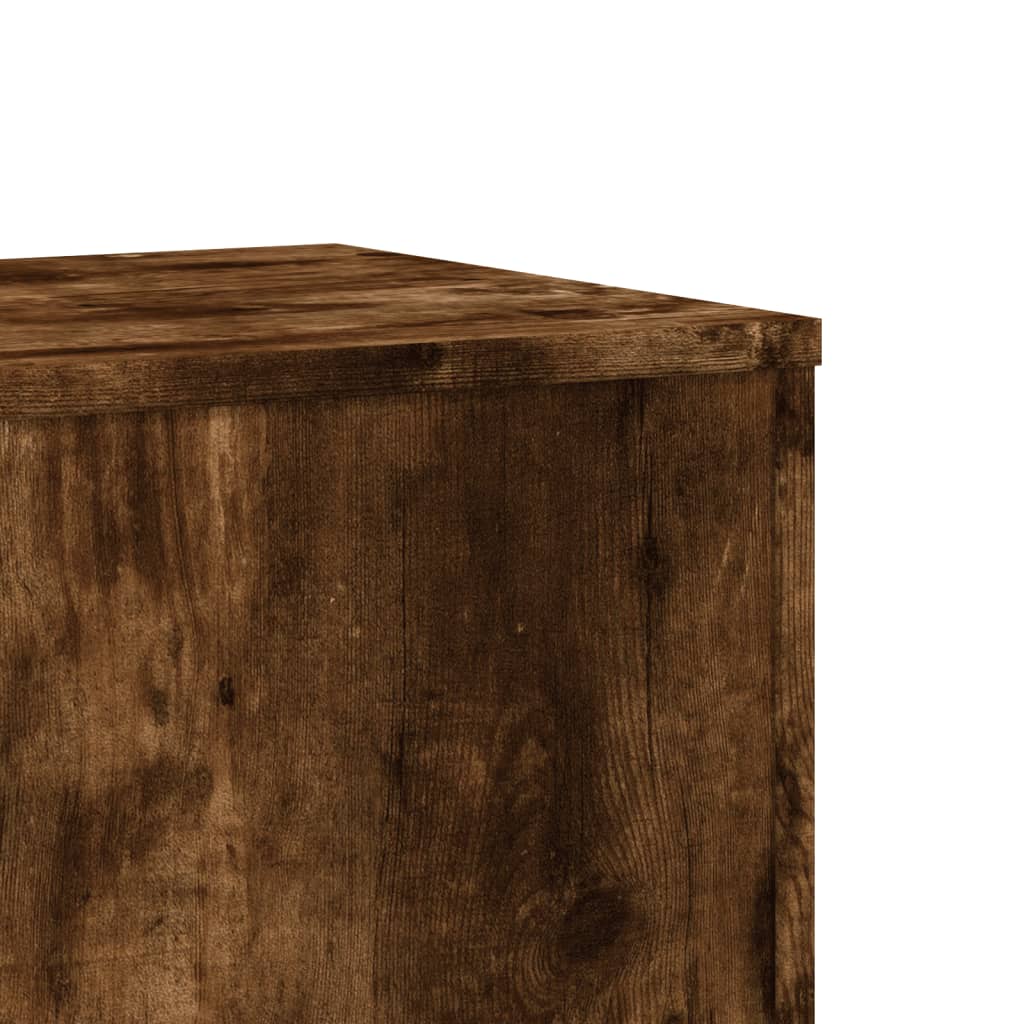 Supports pour plantes 2 pièces chêne fumé panneau de bois - 8
