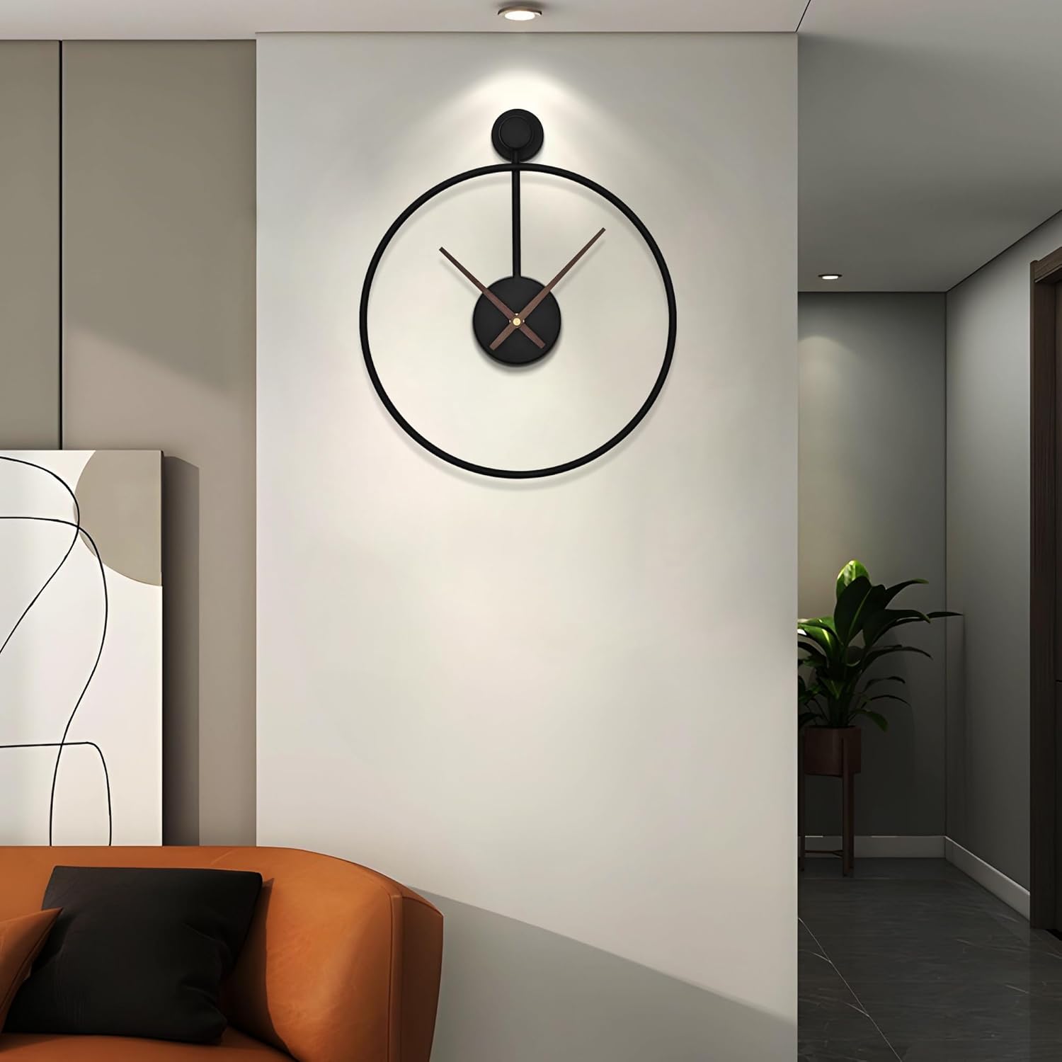 Horloge murale décorative moderne pour salon, 30 cm, à piles, silencieuse (sans tic-tac) - 4