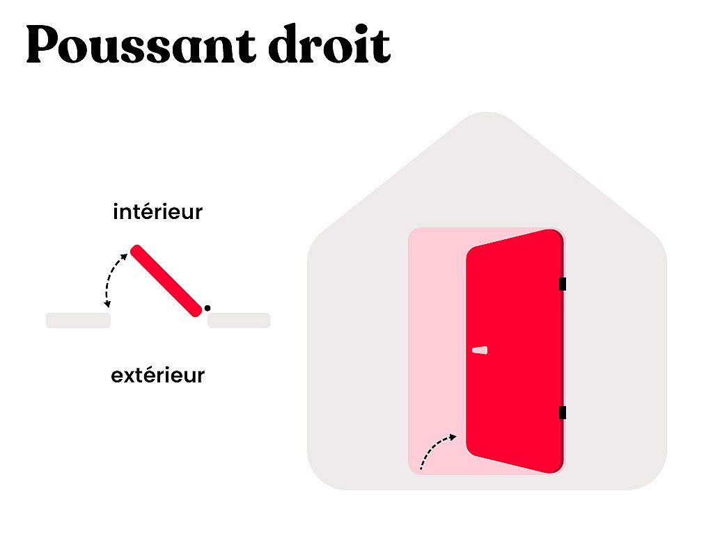 Porta d'ingresso in acciaio massiccio e inox H207 x L100 cm effetto rovere - apertura a destra - LUSADA - 8