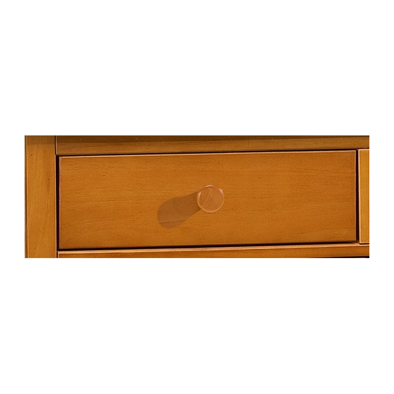 Buffet Bas 3 Portes 3 Tiroirs Pin Miel de Style Anglais L 146.6 H 89.6 P 42.5 cm - 5