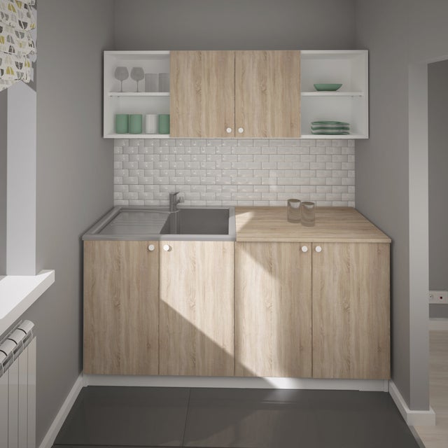 Set Cuisine Sena haaus, Chêne Sonoma/Blanc, L 160 cm