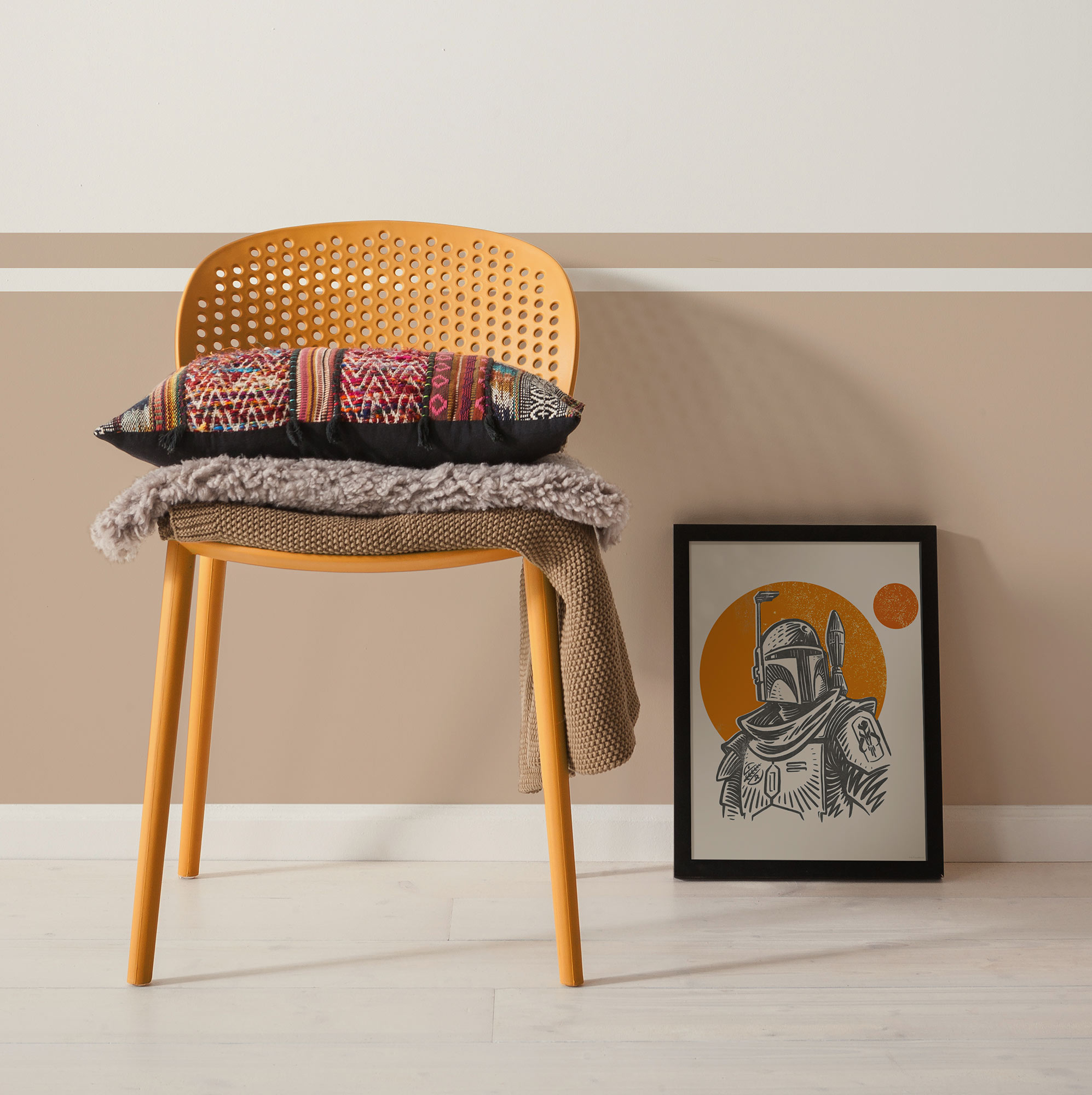 Cartel artístico de komar - star wars boba fett illustration iconic - talla: 40 x 50 cm