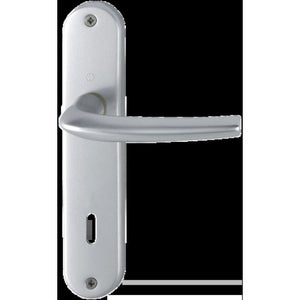 Lot De 4 Poignées De Porte San Diego ASSA ABLOY, Plaques Courtes Argentées, Modèle 3230282