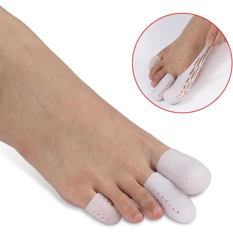 10 Pièces Protège Orteils, Protège Gros Petit Orteil Silicone, Protection doigt de pied Respirants, Protecteurs D'orteil - 2