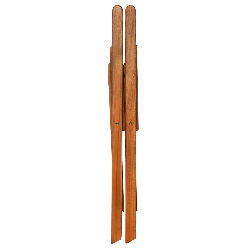 Lot de 2 Chaise de jardin pliable sans coussin vidaXL en Bois Beige - 8
