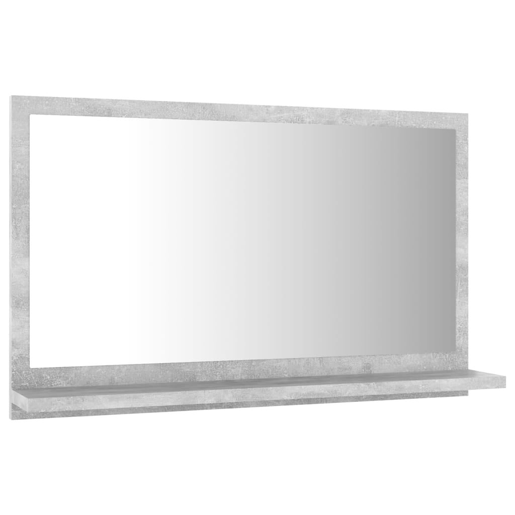 Maison Exclusive - Specchio da Bagno Grigio Cemento 60x10,5x37cm Legno Multistrato - 4
