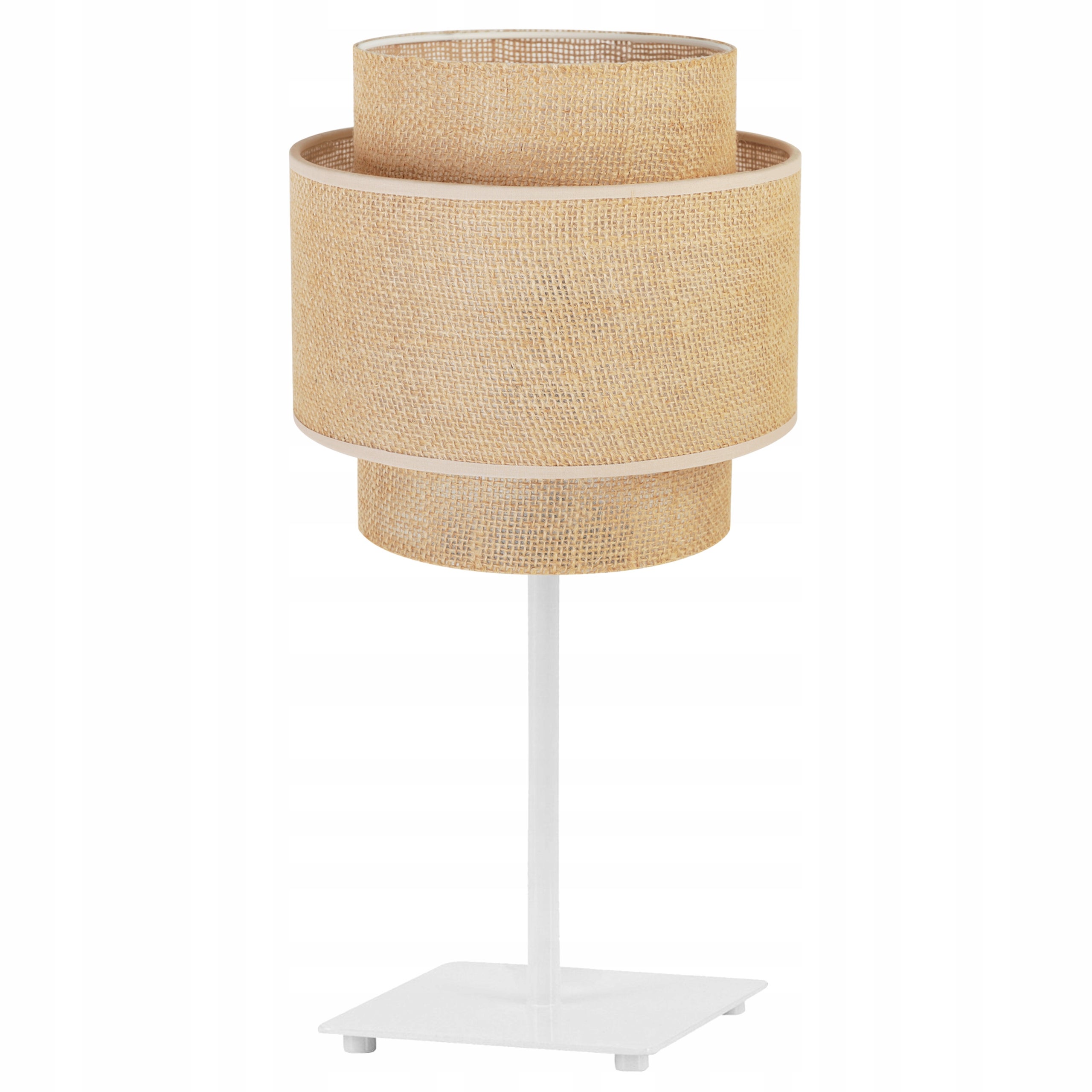 Lampa nocna stołowa Boho 1xE27 abażur juta 20cm biały/beżowy Light Home LH