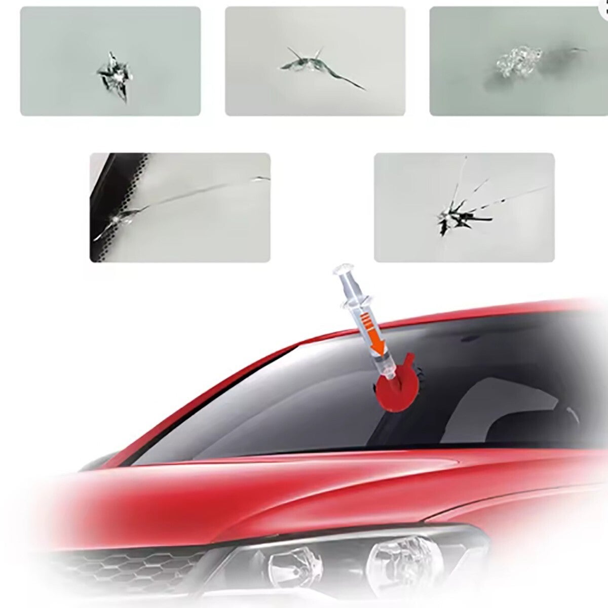 KIT RIPARAZIONE PARABREZZA AUTO SCHEGGE RESINA VETRO FAI DA TE CREPE RIPARA - 2