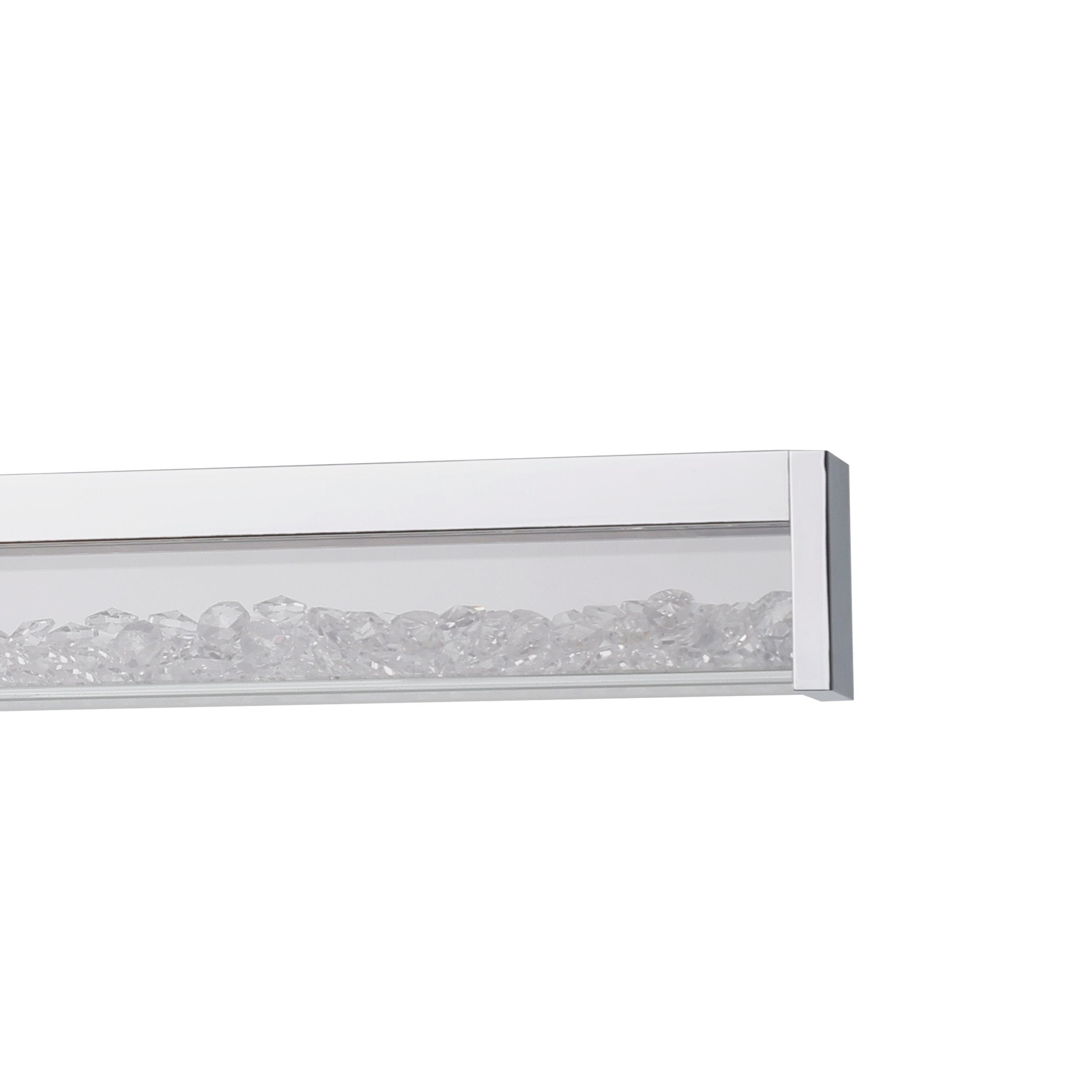 Suspension CARDITO 1 LED 6X6W en aluminium et acier chrome 1000x80x1100mm - 3