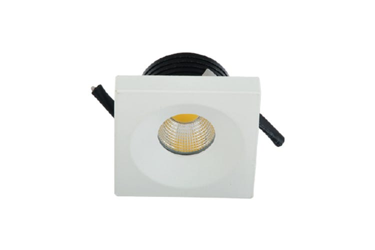 Mini foco LED empotrable cuadrado EVA-4 3W 6500K | Leroy Merlin