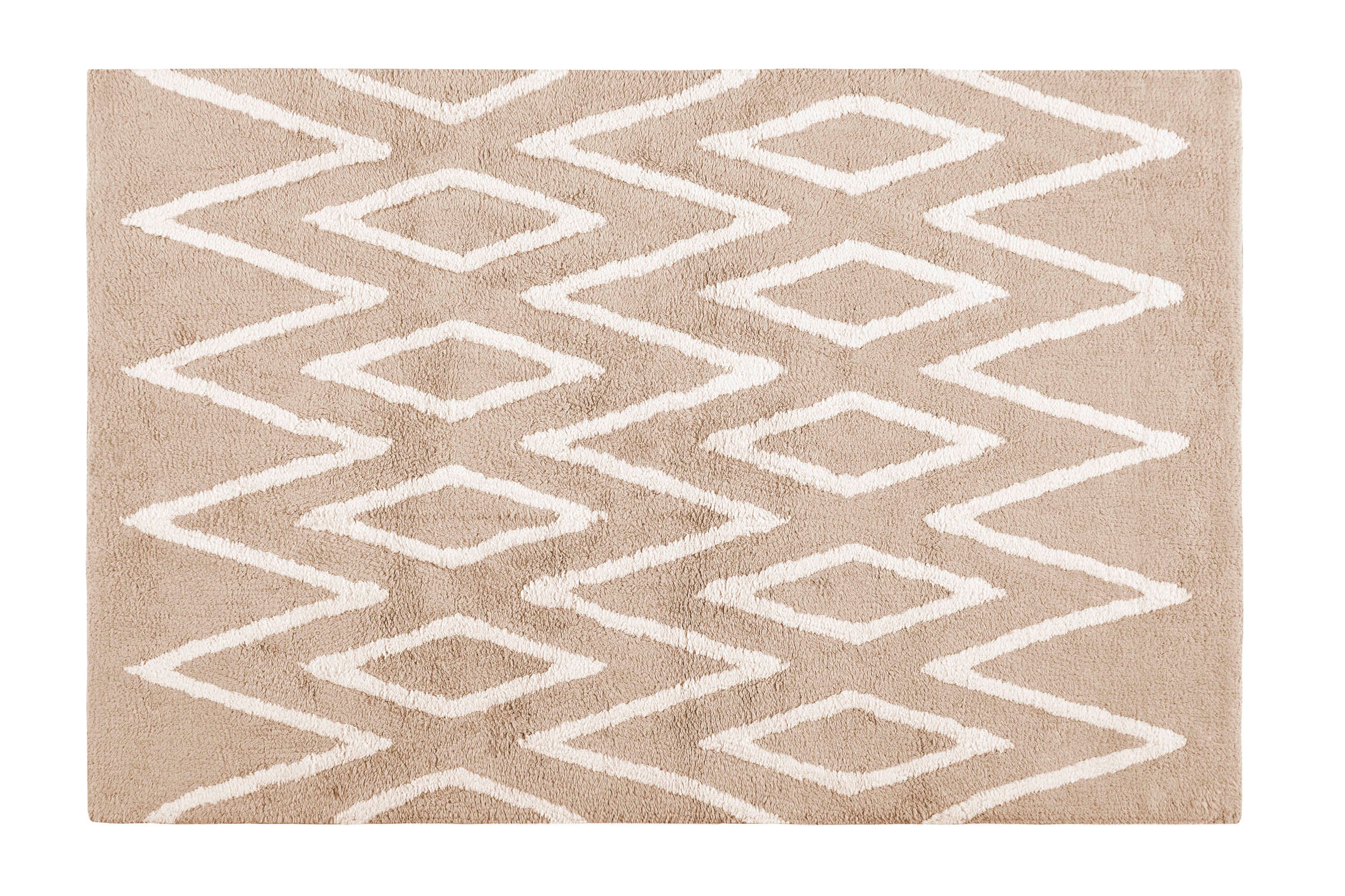 Dywan Batmath Zigzag Beige 120x170 cm – ręcznie wykonany, nowoczesny i dekoracyjny