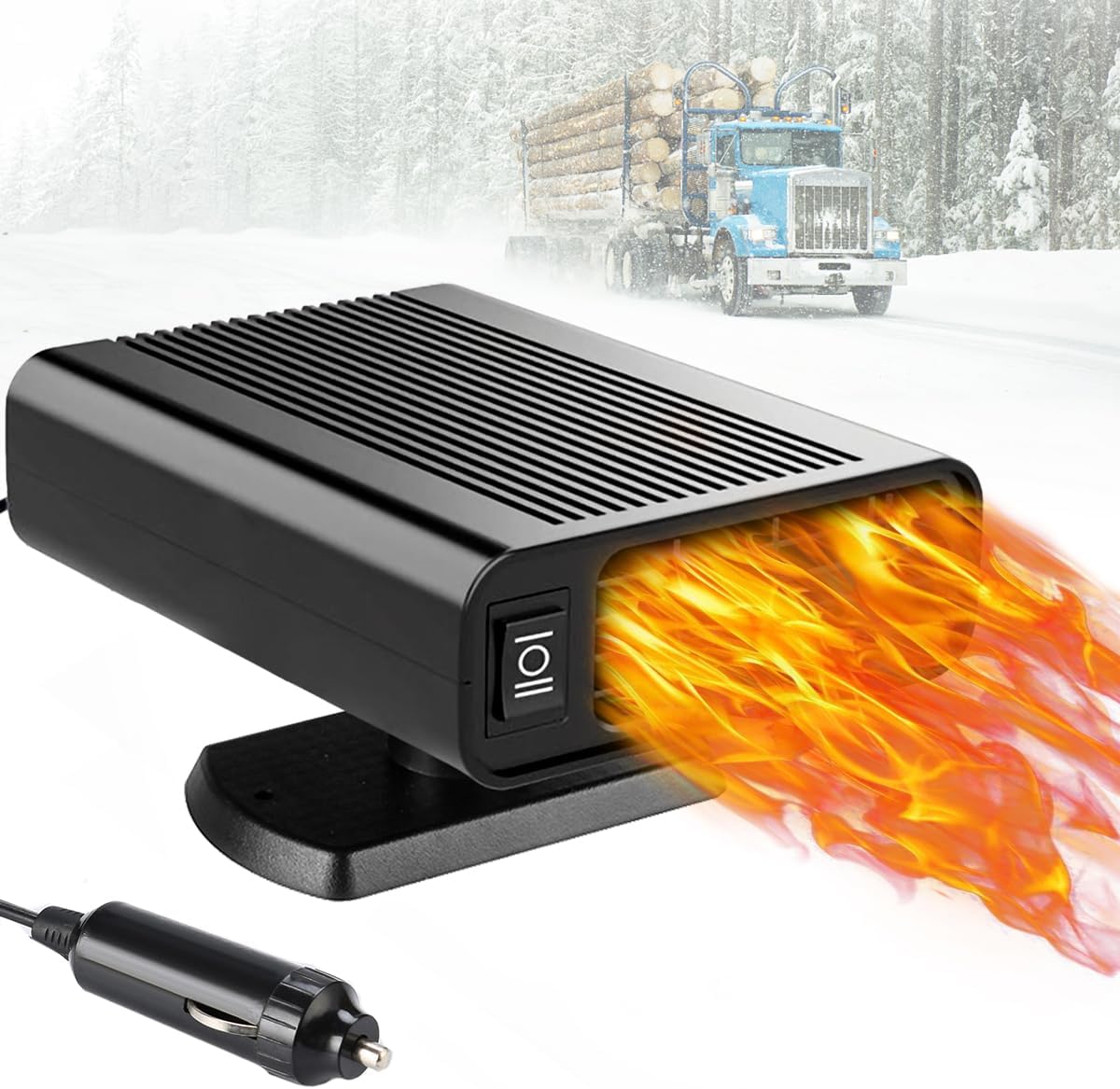 Przenośny ogrzewacz samochodowy, 12 V, przeciwmgielny, 2 w 1, ogrzewanie/chłodzenie, mini ogrzewacz samochodowy z zapalniczką