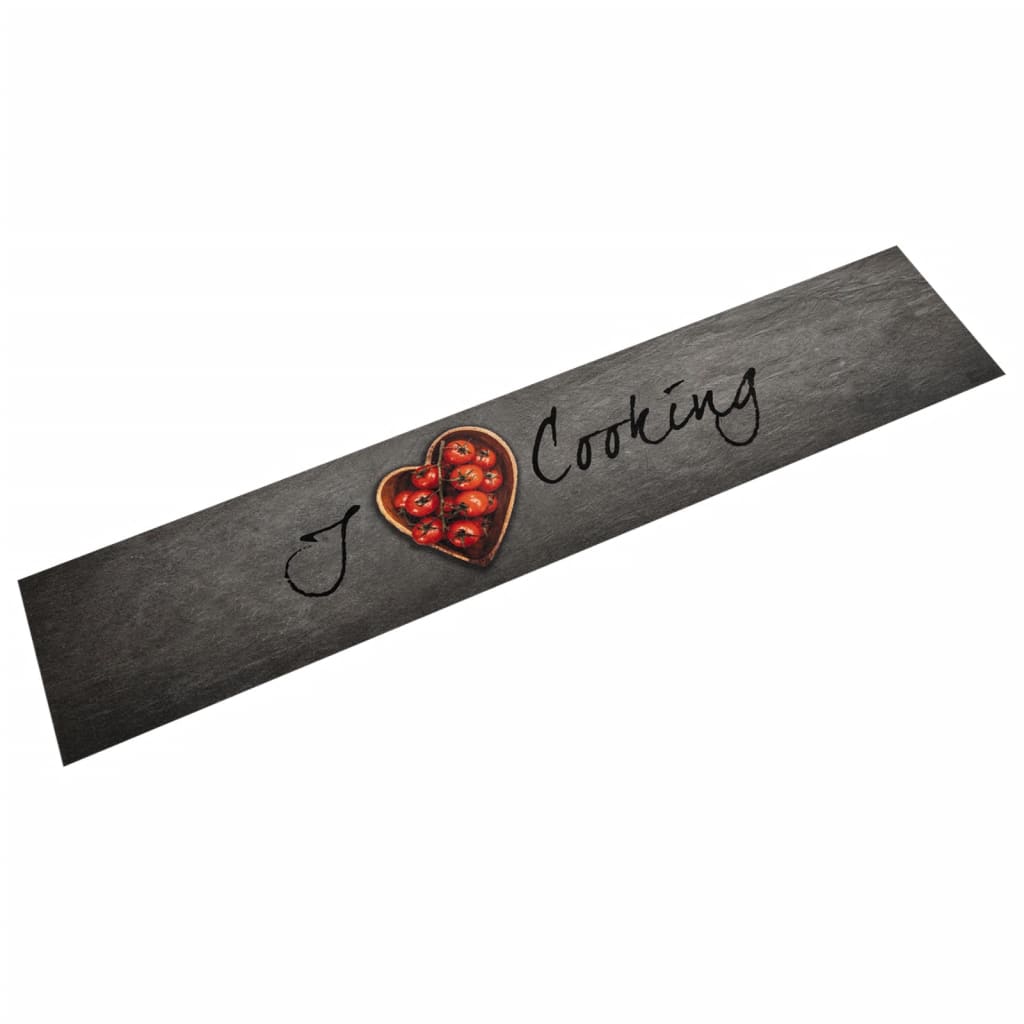 Maison exclusive - alfombra de cocina lavable terciopelo texto cooking 60x300 cm