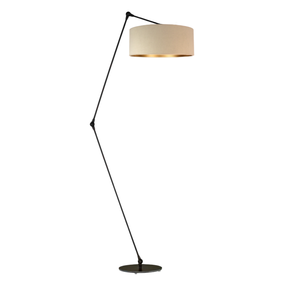 Lampa stojąca podłogowa przegubowa regulowana z abażurem walec SOUL