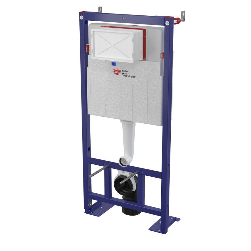 Pack WC bâti-autoportant + WC SAT sans bride fixations invisibles + Abattant softclose + Plaque blanche (SMART-Brevis-M270) - 4