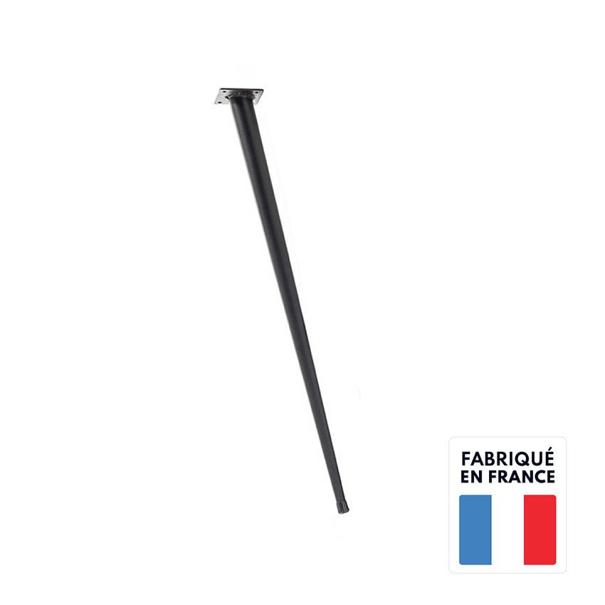 Rampe murale rectangulaire acier peinte - NOIR RAL 9005