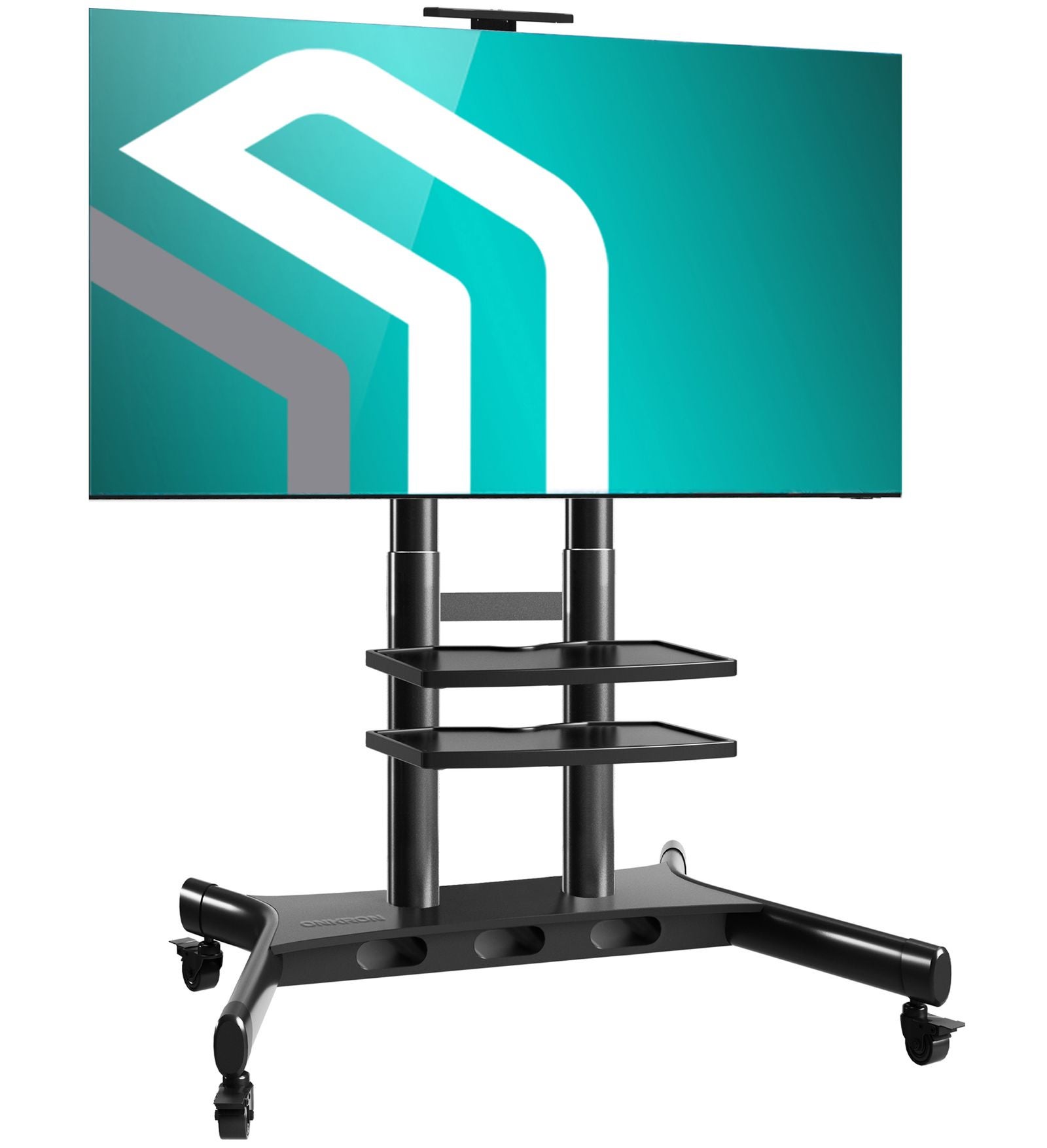 Supporto TV Mobile Hellsehen Su Ruote – Regolabile In Altezza – Per TV 32-75 Pollici – Portata 45,4 Kg – Carrello Per Monitor E Smartboard