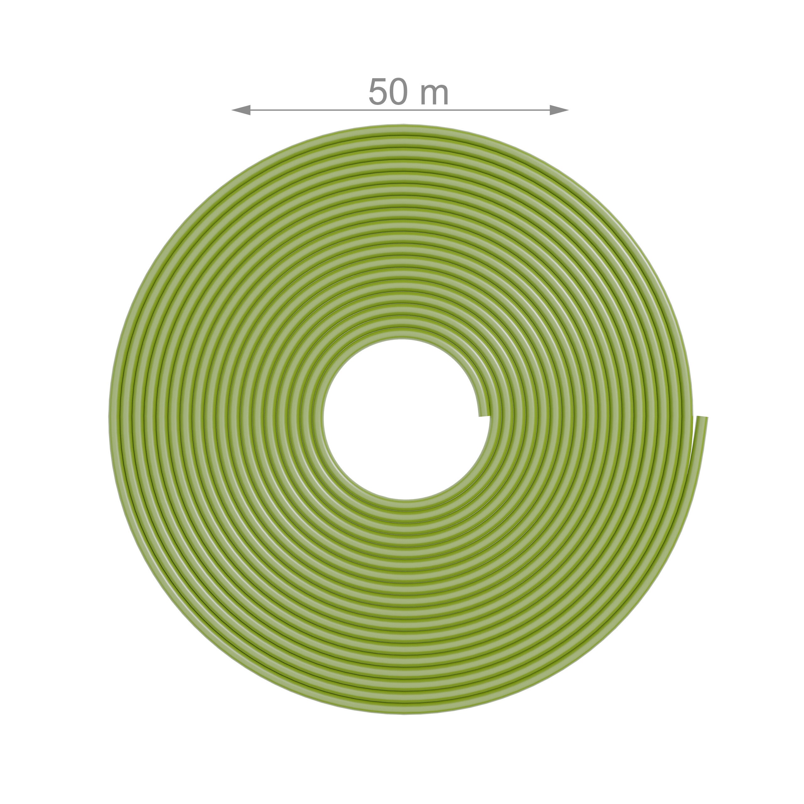 Lien tubulaire pour plantes, tuyau creux en caoutchouc, 50 m x 3 mm, pour fleurs, arbrisseaux, arbres, vert, Relaxdays - 4