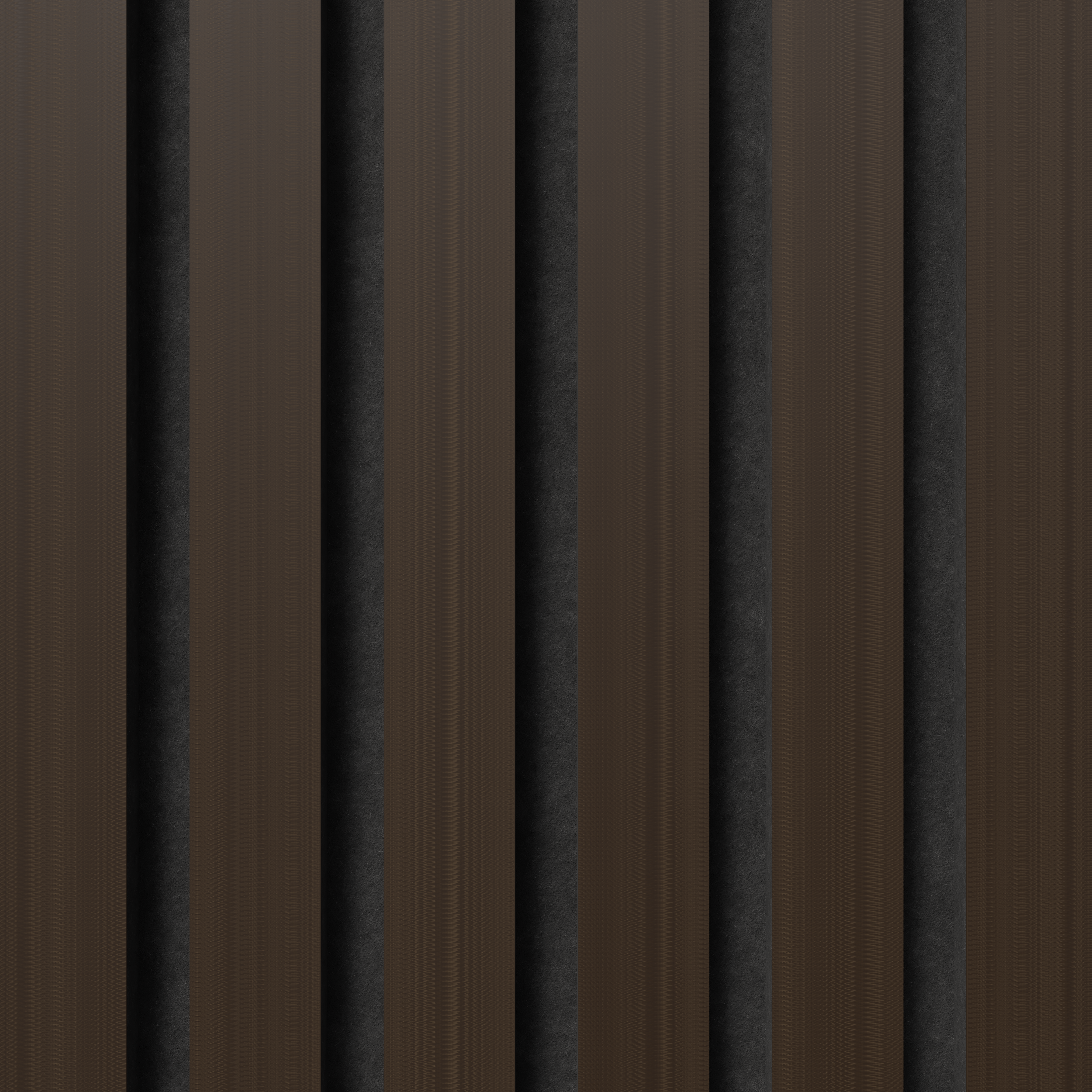 Lot de 2 panneaux tasseaux acoustiques MDF décor chêne fumé foncé, feutrine noire, 240x32 cm Nordic Acoustics - 2
