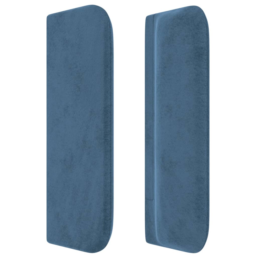 Maison Exclusive - Tête de lit avec oreilles Bleu foncé 203x16x78/88 cm Velours - 4