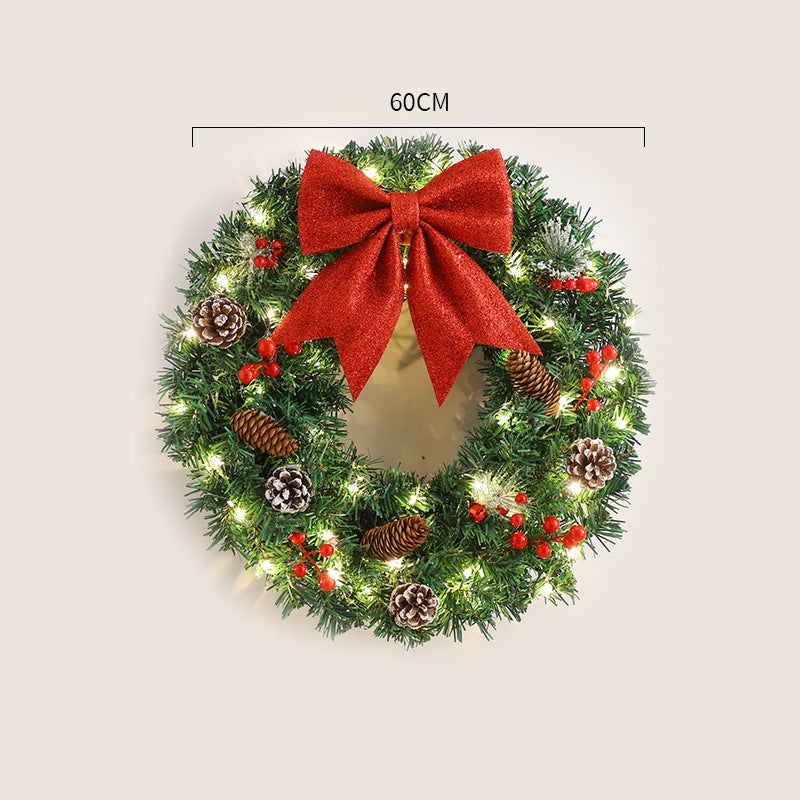 Petite Couronne De Noël Suspendue – Décoration Artisanale Pour Sapin