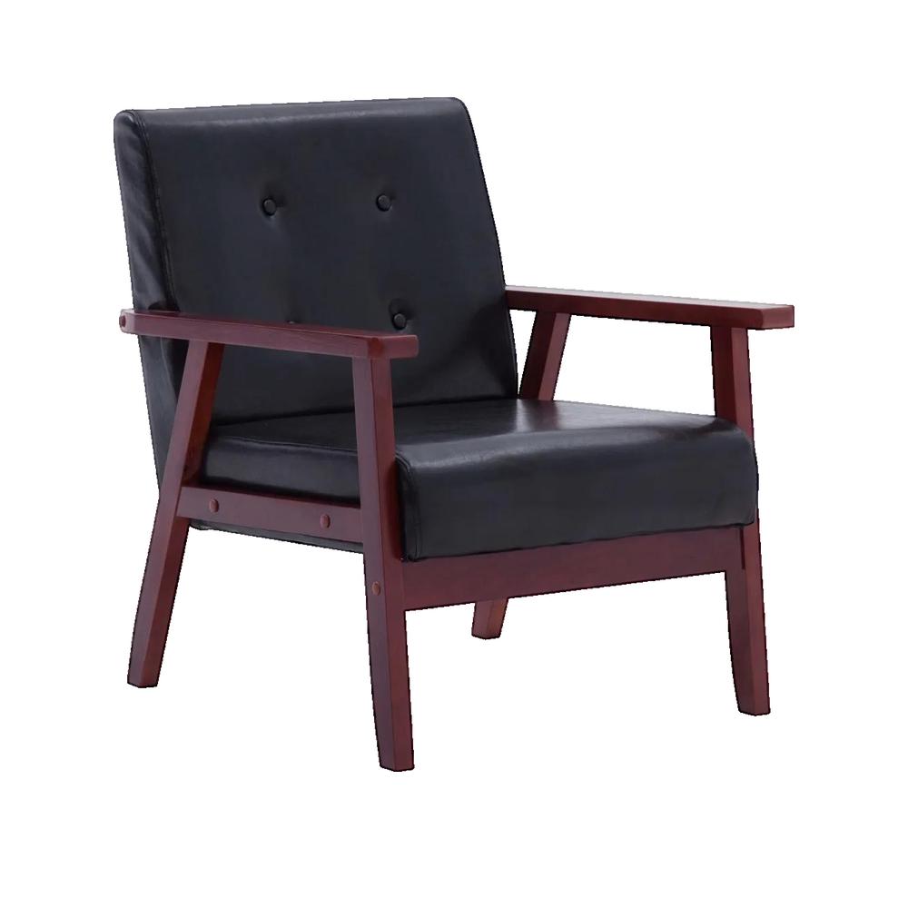 vidaXL Ensemble de canapés 2 pcs noir similicuir - 2