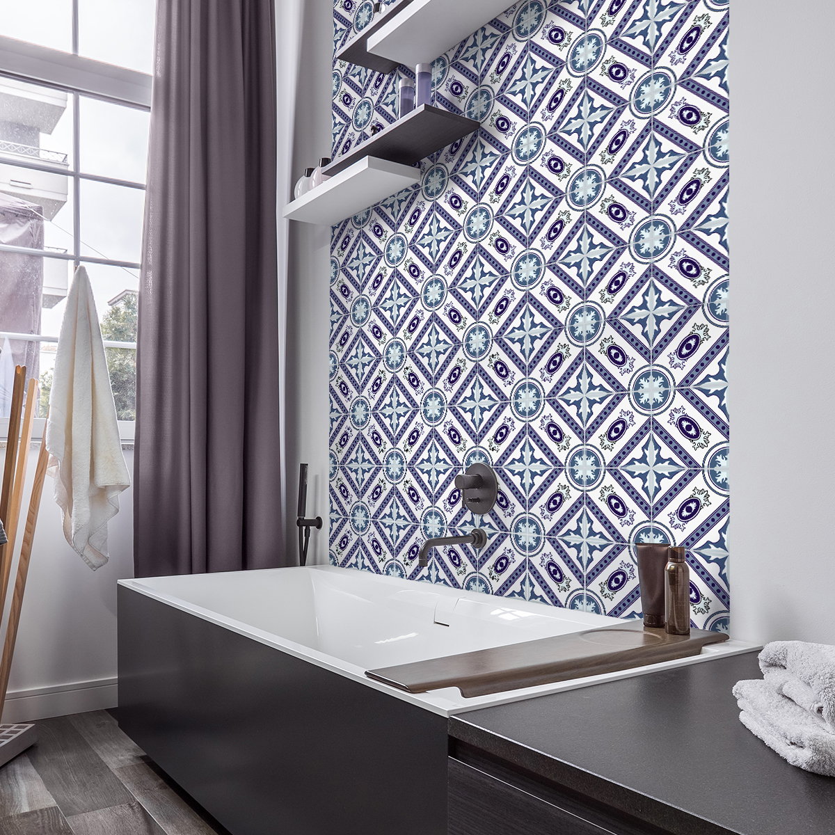 9 vinilo baldosas azulejos julio - adhesivo de pared - revestimiento sticker mural decorativo - 9stickers15x15cm