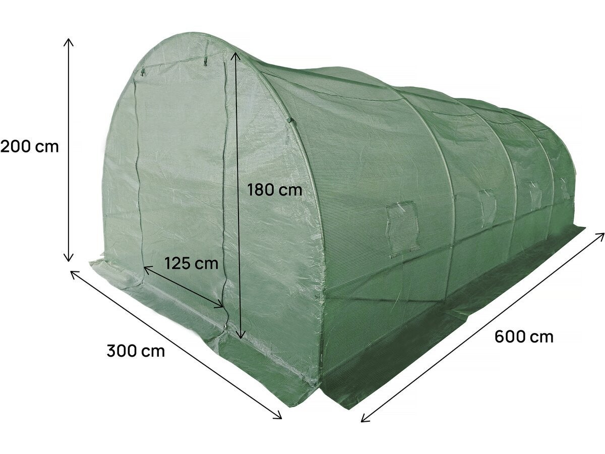 Serre tunelle de jardin 6 x 3 m 