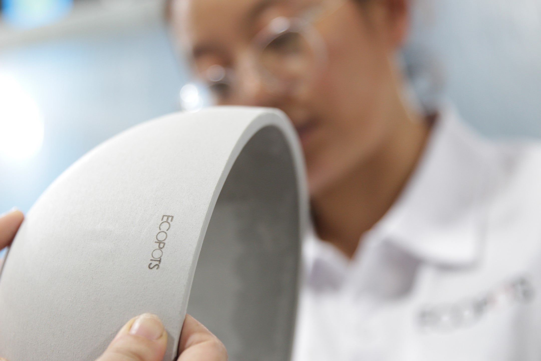 Soucoupe Ecopots rectangulaire 55 pour pot de fleurs - L 57,5 cm x l 19,2 cm x H 2,7 cm - Gris - Intérieur et extérieur - 8