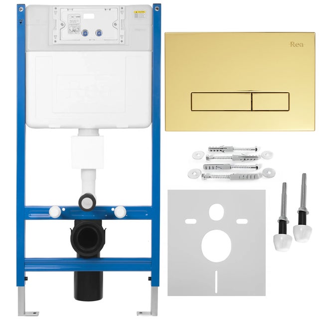 BÂTI SUPPORT REA K011A-Q GOLD + BOUTON HD GOLD
